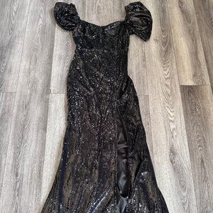 Black evening gown